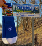 West Virginia State Flag Socks