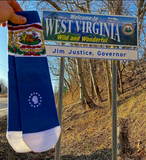 West Virginia State Flag Socks